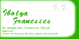 ibolya francsics business card